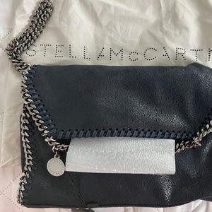 BRAND NEW!!! Stella McCartney Shaggy Deer Falabella Mini Shoulder Bag Navy